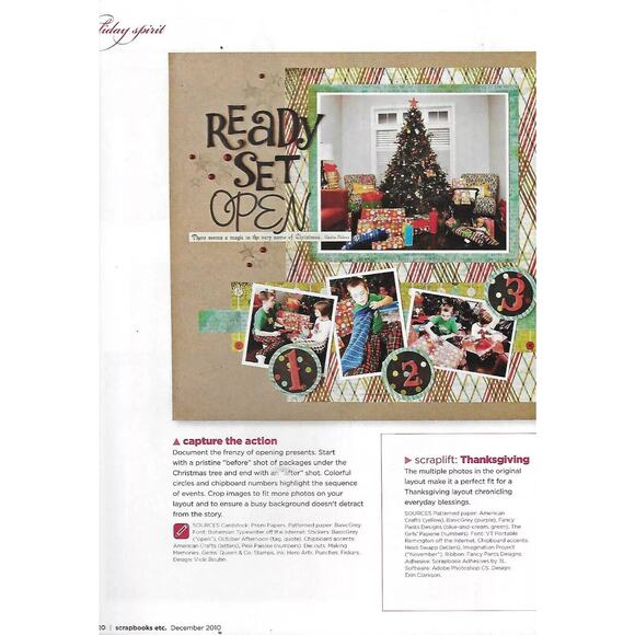 Scrapbooks Etc Magazine December 2010 Holiday ideas Thanksgiving Christmas trees - Picture 4 of 6